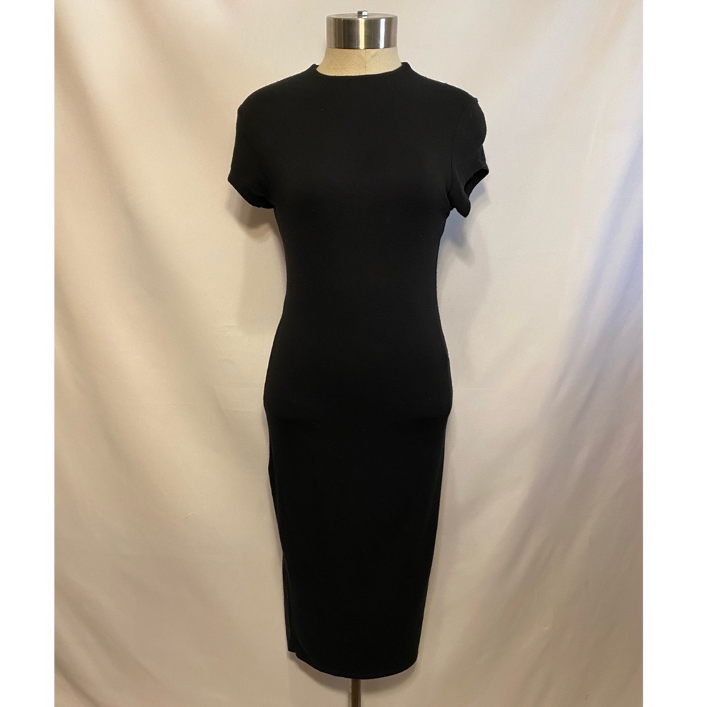 Plain Black knee high dress